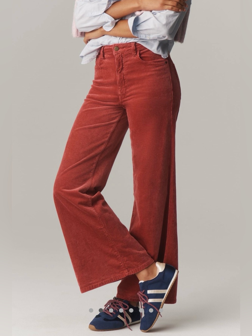 The Robbie corduroy high rise flare jeans by Pilcro